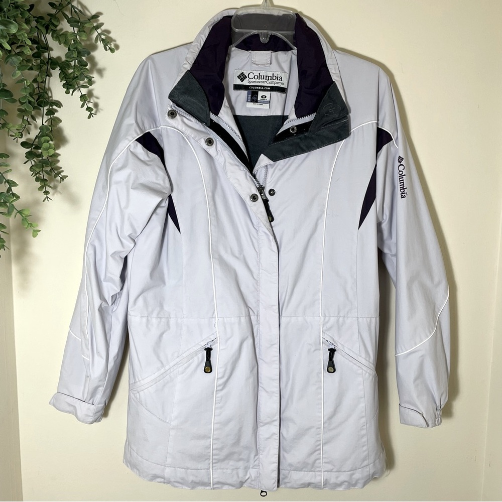 🪻Columbia | Lilac Color Interchange Women's Rain Jacket Size Medium